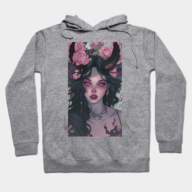 Pink Demon Lady Hoodie by DarkSideRunners